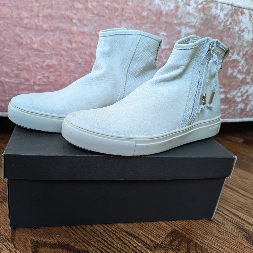 Blackstone PL92 Zip Bootie White NWB Size 8